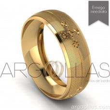 Argolla Clásica Oro 10K 6mm Diamantado (Oro Amarillo, Oro Blanco, Oro Rosa) MOD: 263 